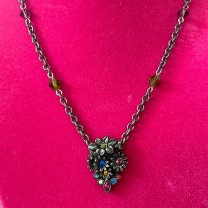 Vintage Patricia Locke Crystal Flower Necklace